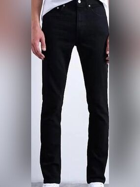 Topman Black Denim Jeans with Zip Fly